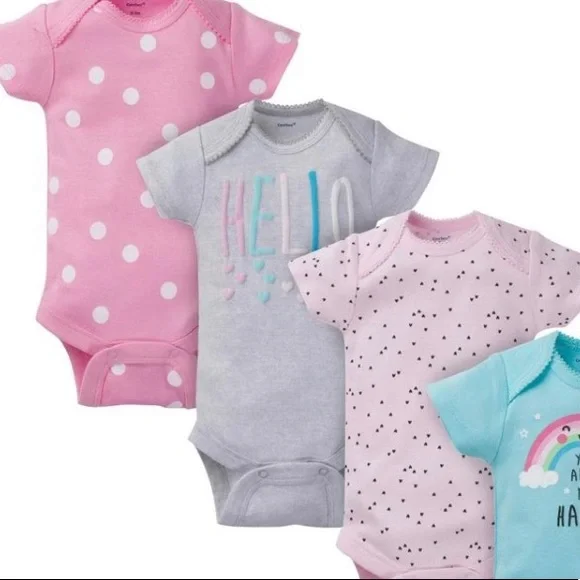 🧁Baby Girl Onesies & Socks “CUPCAKES!” Baby Girl Gift Set - 4ct Box - Picture 5 of 11